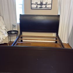 Queen size bed frame, headboard, footboard