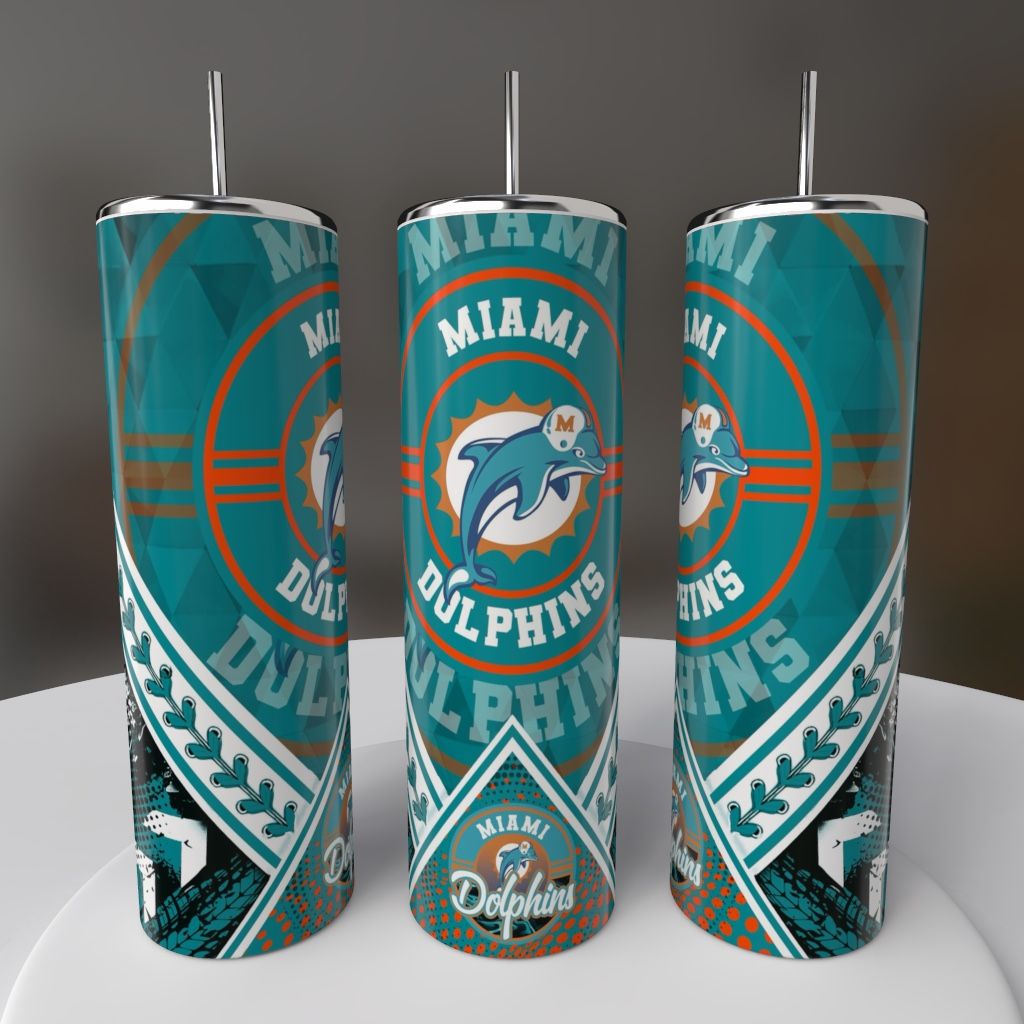 Miami Dolphins Football Tumbler