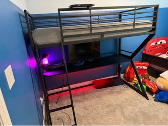 Loft bed with desk