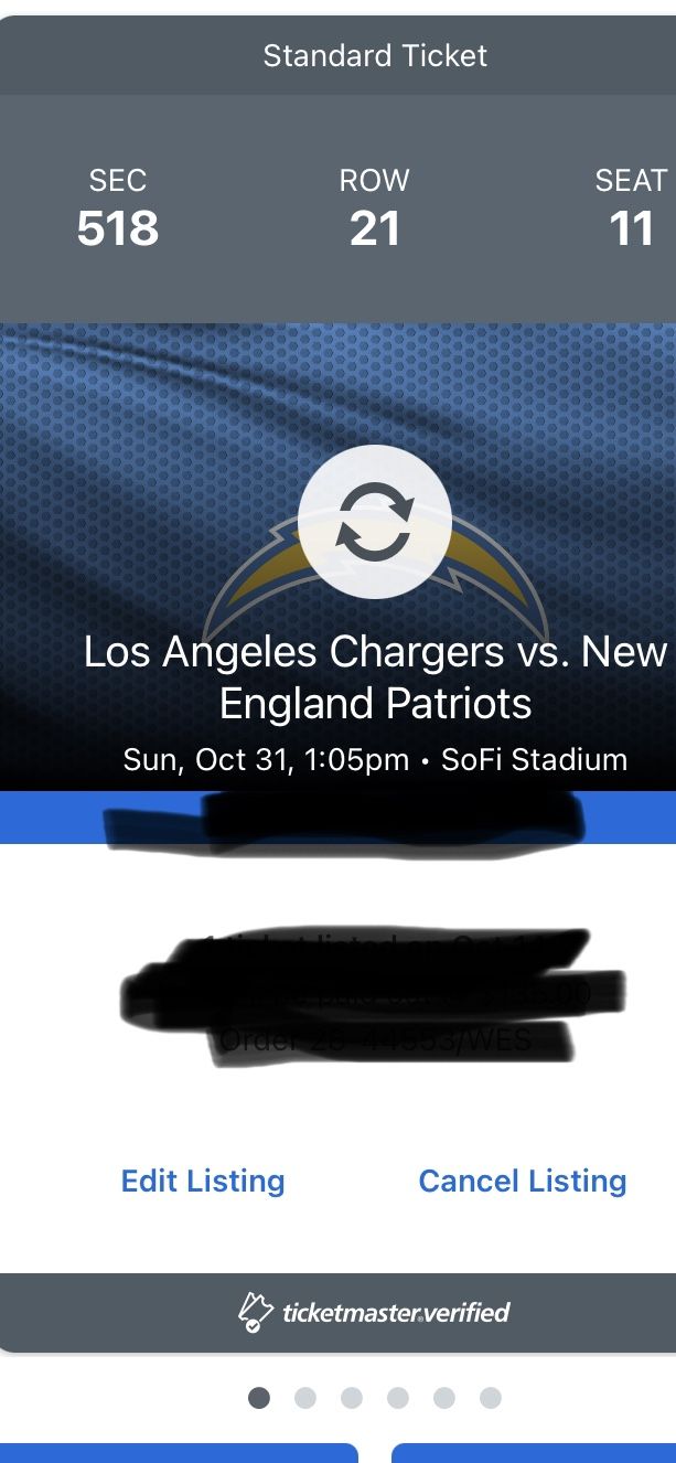 4 Patriots V. Chargers Tix!