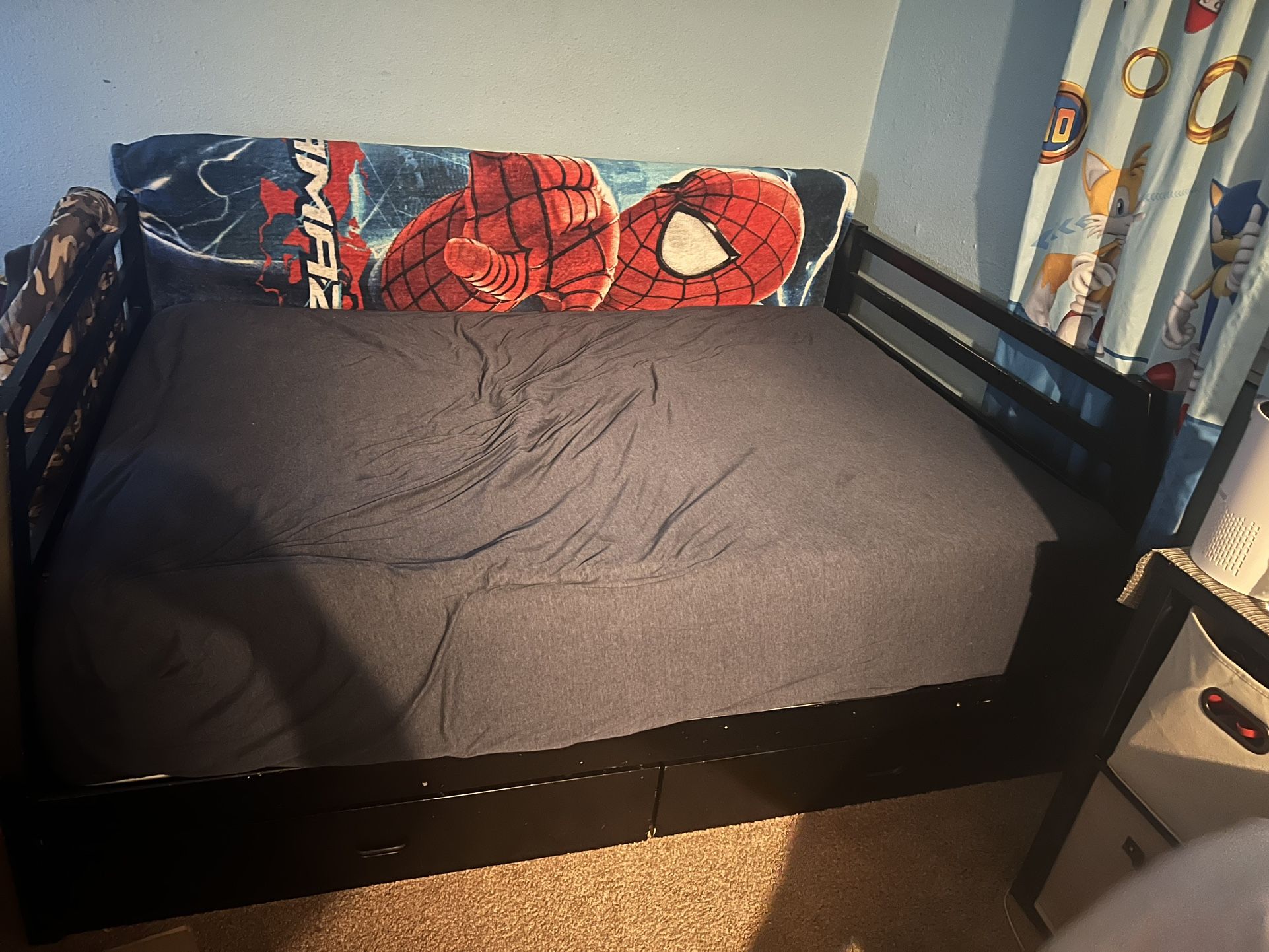 Full Over Twin Bunk Bed Real Wood