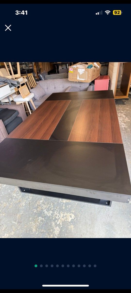 FUFU&GAGA Black Contemporary/Modern, MDF with Black Composite 86.6-in L x 29.4-in H