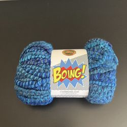 Lion Brand Boing Yarn Star Blue 3.5 Oz Skein Bulky Discontinued RARE