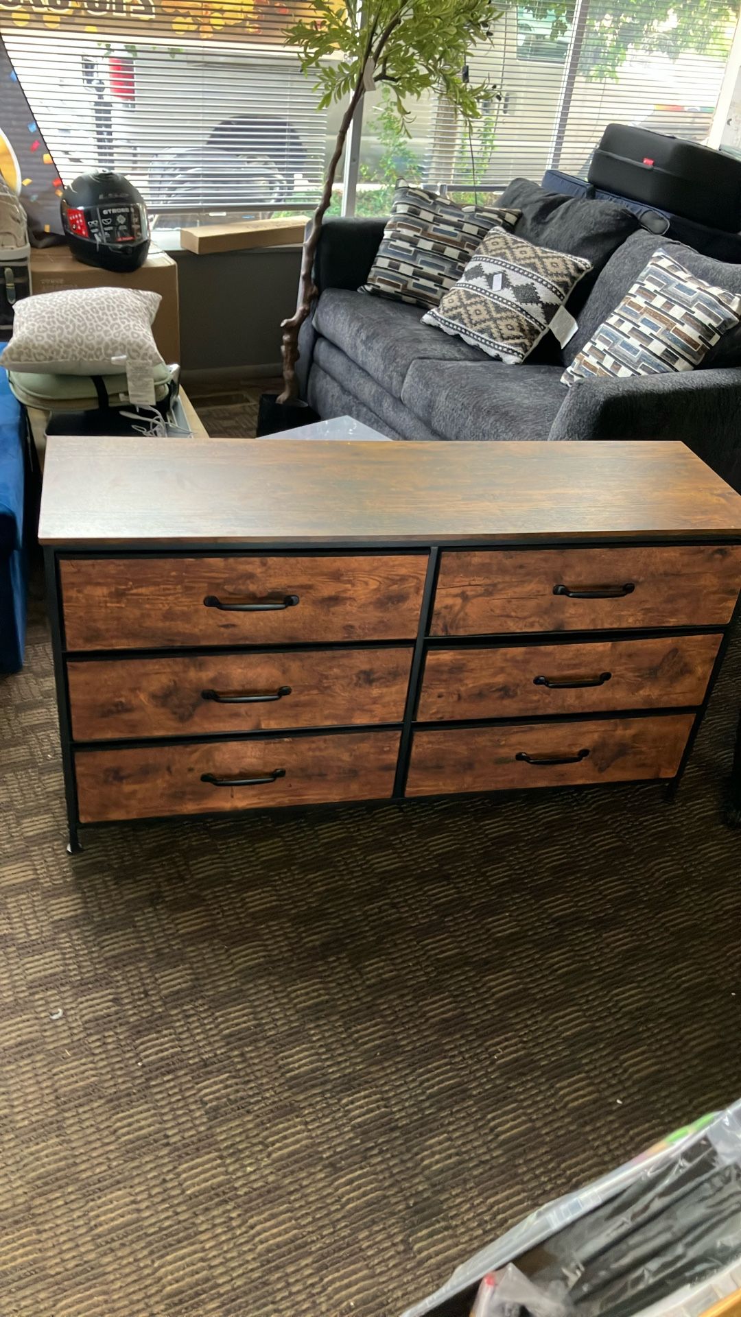 WLIVE Wide Fabric 6 Drawer, Storage Dresser