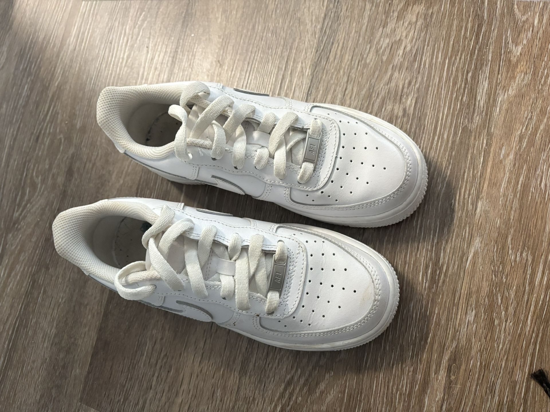 White Air Force Ones 4 In Big Kids