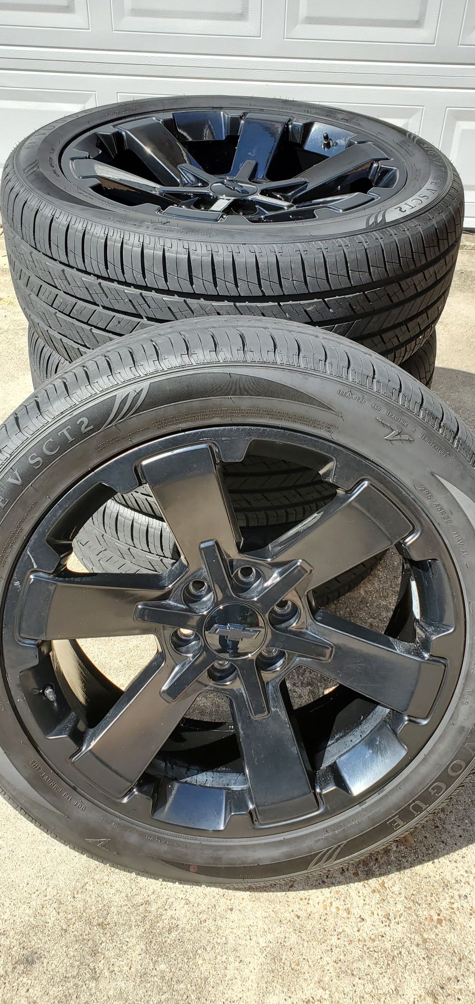 22" Chevy Silverado wheels and tires
