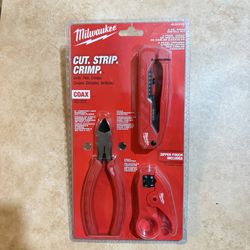 Milwaukee Coax Cable Installation Tool Set with Zipper Pouch