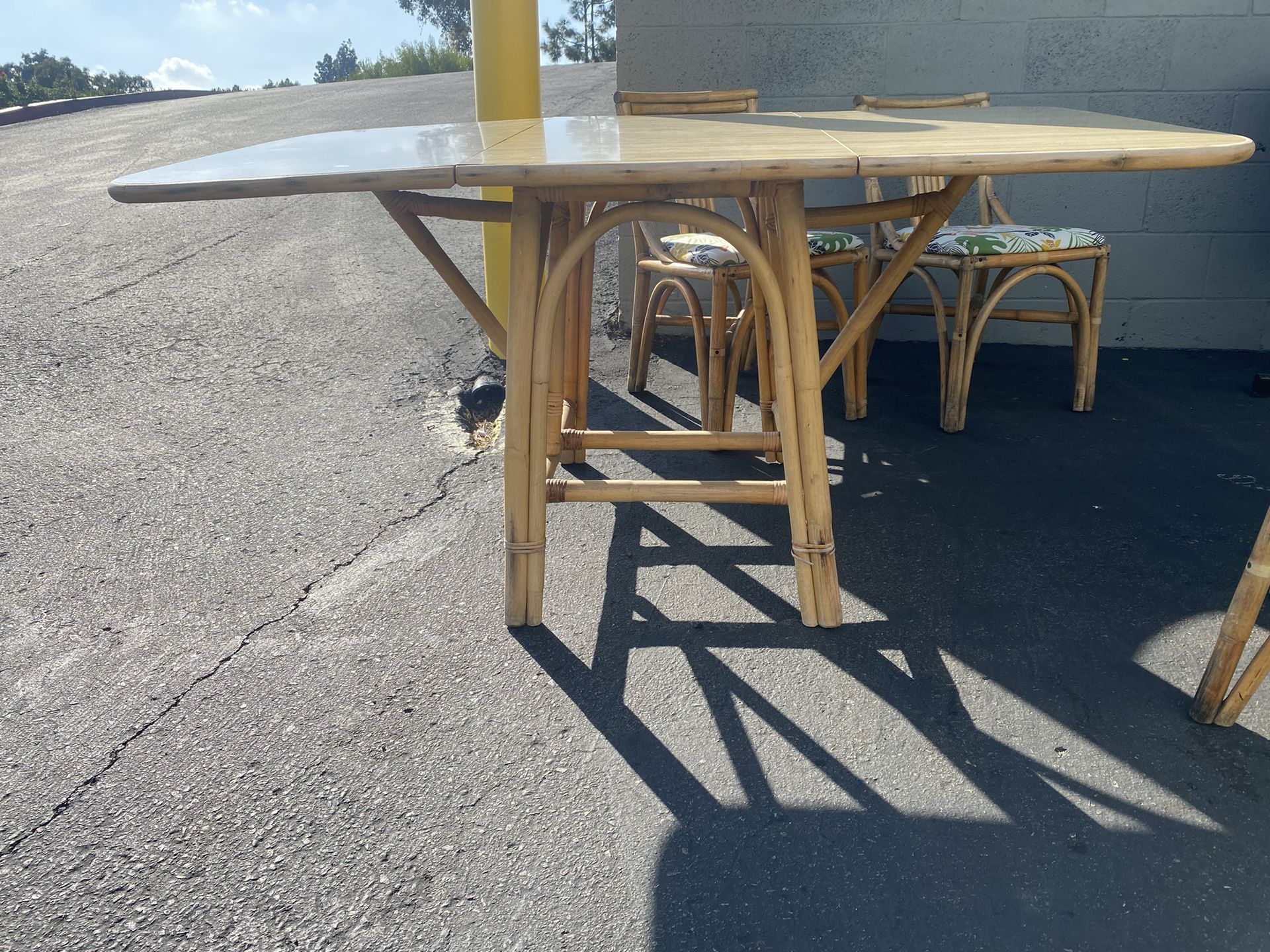 Tropitan By Ritts Co. Folding Table And Four Chairs.