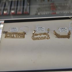 14k 10k Gold Name Pendant Different Prices And Different Gram Layway Available 10% Down If You Interested Please Make Sure You Ask Maribel Thank You 