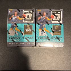 2x 2021-2022 Panini Donruss Optic Basketball Blaster Box