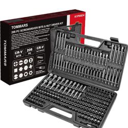 208 Pc Screwdriver, Bits, and Nut Driver Kit