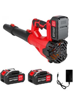 Leaf Blower 6-Speed Modes 21V,200MPH High-Velocity Battery Leaf Blower,Lightweight Design for Dry/Wet Leaves,Lawn Debris,Garage and Driveway 