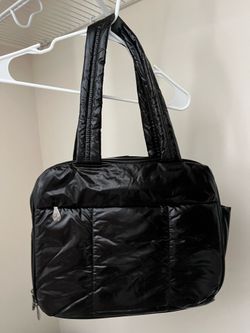 Black Quilted Puffer Tote Bag – Never Used – $15