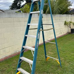 WERNER 8ft, fiberglass Step Ladder, Good Condition $100