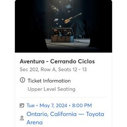 Aventura Concert Tickets For May 6