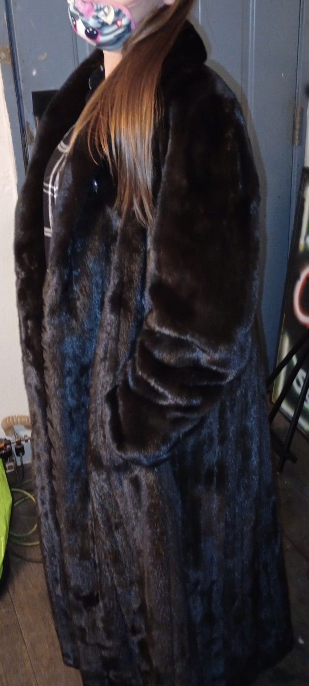 Full Length Black Mink Coat