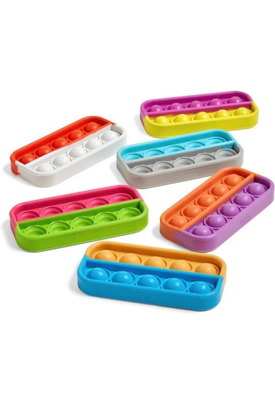 hand2mind Ten Frame Sensory Bubble Poppers, Push Pop Fidget Toys for Kids, Math Manipulatives Kindergarten, Calm Down Corner Supplies, Fine Motor Skil