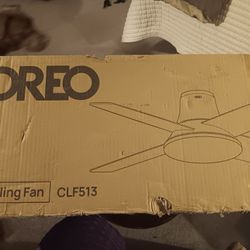 Dreo Ceiling Fans with Lights, 52 Inch, 6 Speeds, 5 Color Tones Dimmable LED, Quiet Reversible DC Motor, Remote, 8H Timer, Black Ceiling Fan. New in b