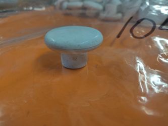 1-3/8 in. (35mm) White Plastic Round Cabinet Knob