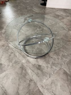 3 glass tables