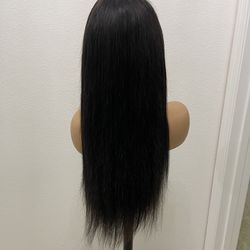 New! 20” 13x4 HD Lace Full Frontal, Small Knots Raw Virgin Human Hair Wig