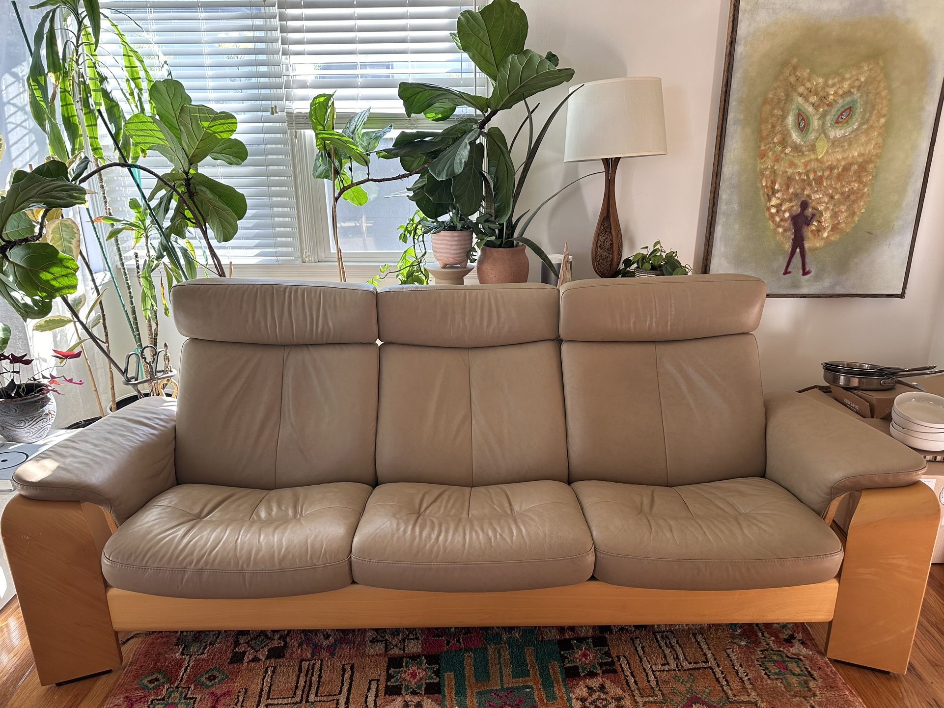 Vintage Ekornes Leather Sofa “Pegasus”