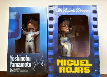 Yoshinobo bobblehead &Miguel Rojas