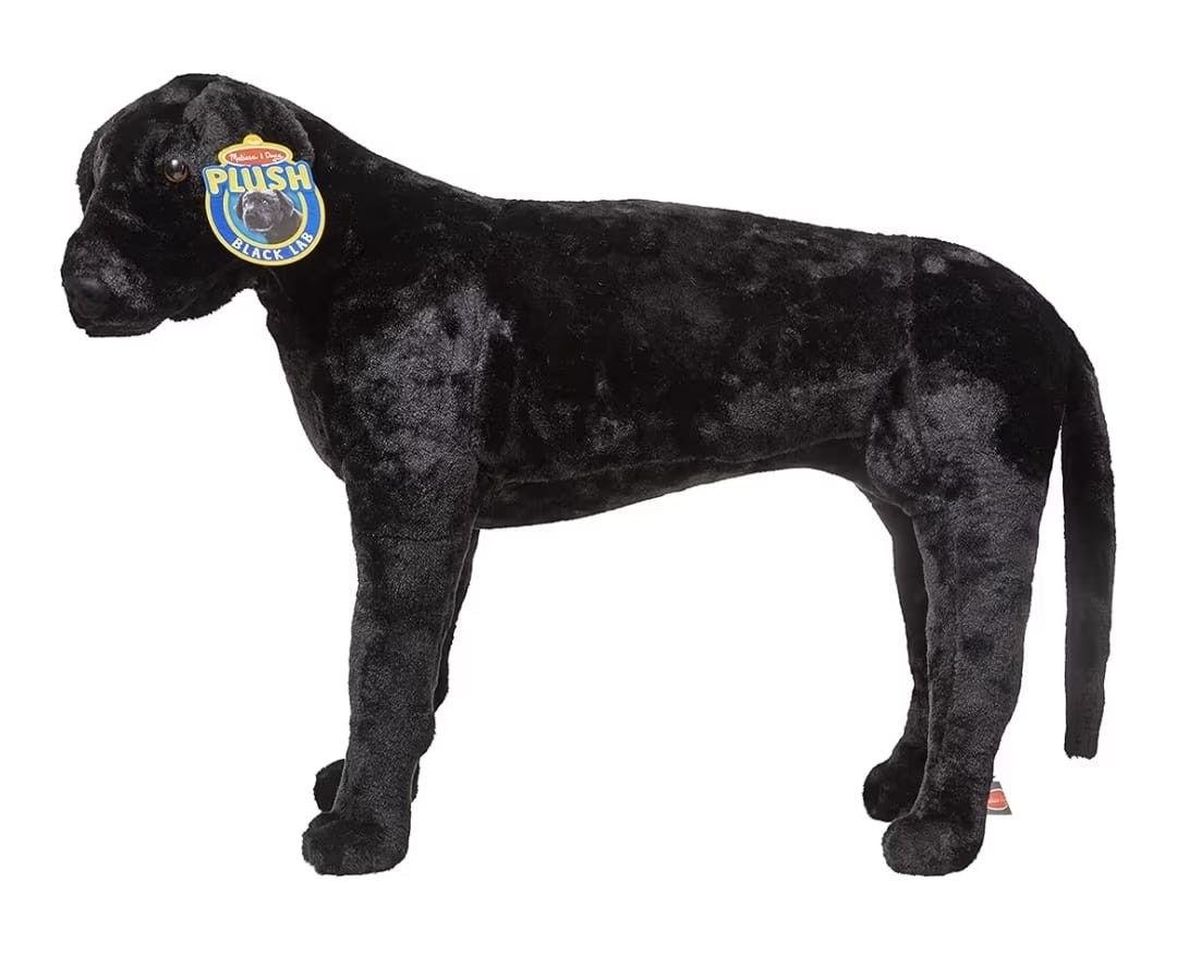 Melissa & Doug Giant Black Lab Stuffed Animal Dog BIG Handcrafted