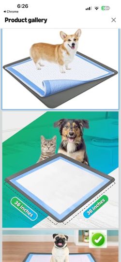 Dog Pee Pad Holder - Fits Up to 36” x 36” Pee Pad - 1 Pack - Grey Stable Grip, Soft Edges, Quick Wipe Silicone Surface, Dog Pad Holder for Indoor Floo