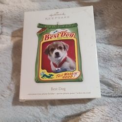 New 2012 Hallmark Keepsake Ornament Best Dog Photo Frame