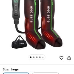 MEDISANA LEG MASSAGER W HEAT AND COMPRESSION MASAJEADOR DE PIERNAS-PIES POR COMPRESIÓN CALÓR  NUEVO