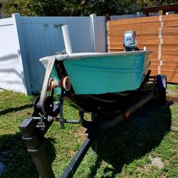 15 Ft Aluminum Boat 25hp Honda & Trailer