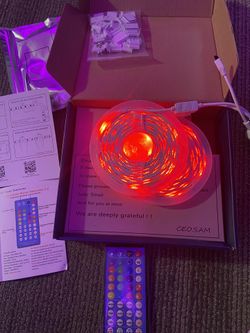 50FT LED STRIPLIGHT WITH MUSIC SYNC FEATURE AND REMOTE