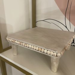 Wood Beaded Riser – Decorative Display Stand