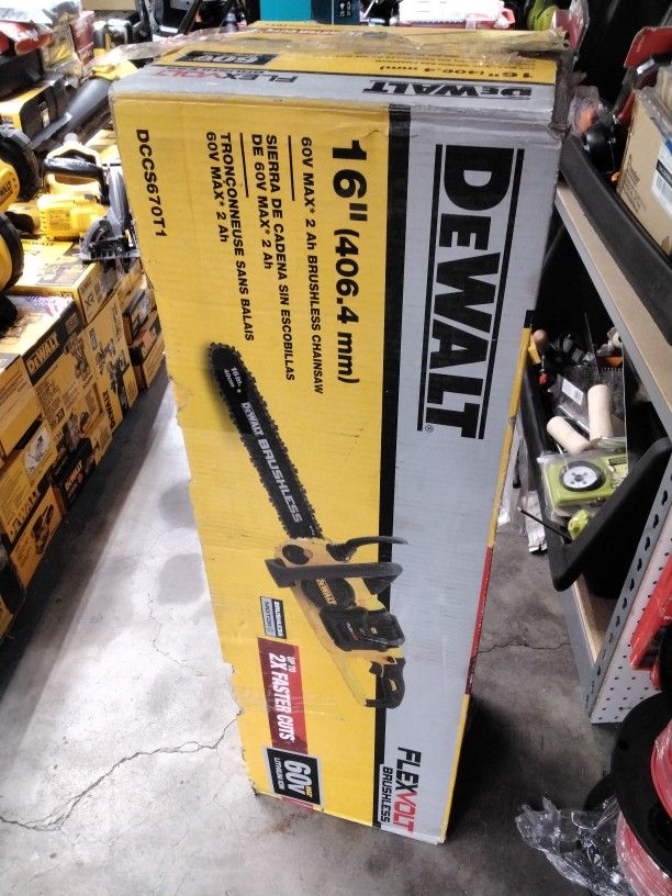DeWalt 16" (406.4mm) 60V MAX 2Ah Brushless Chainsaw Tool-Only