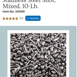 30lbs of stainless steel shot - mixed shapes  - $730 Value 
- Polishing 