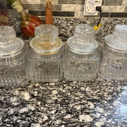 Set Of 4 Vintage Koeze's Glass  Jar
