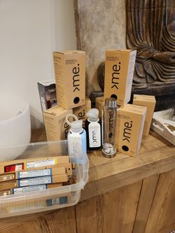 Water bottles & glass straws