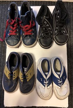 Puma, Converse All Star, and Children’s Place Kids Mixed Color Sneaker Lot