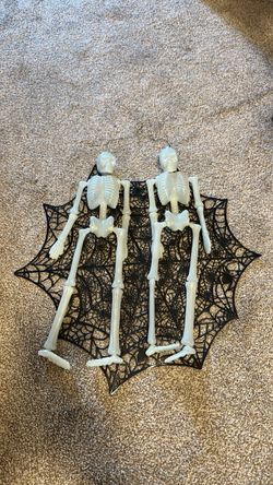 Halloween, prop ,  jointed glow in the dark skeletons ( 2