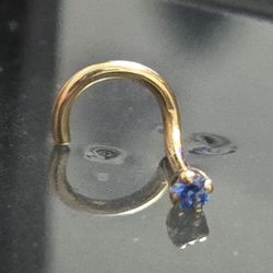 Nose Piercing Yellow Gold 14k (Piercing Para La Nariz De Oro 14k)