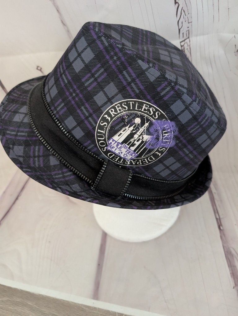 Disney Haunted Mansion Fedora Plaid Hat