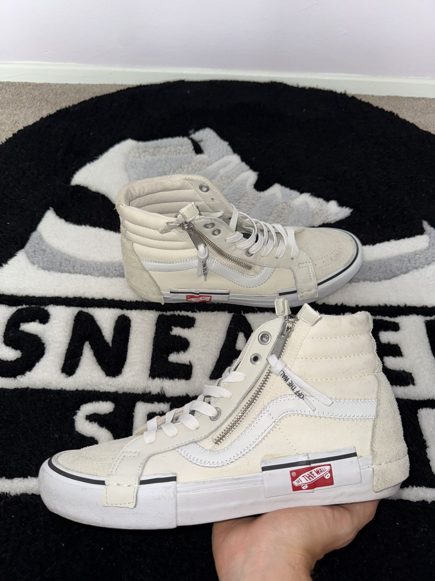 Vans SK8 - Cap LX High Deconstructed Marshmallow (Size 10.5)
