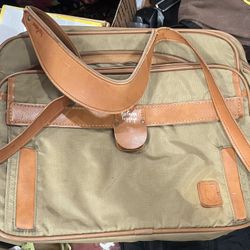 Vintage Hartmann Brown Luggage Messenger Bag Laptop Carry On Shoulder Strap
