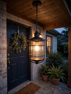 Hosteen 1-Light Outdoor Hanging Lantern — Oil Rubbed Bronze