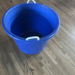 X-Large Blue Plastic Tub with Handles - Great for Kid Storage / Home Organization!