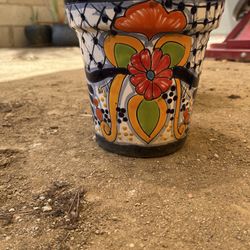7” Talavera Ceramic Pot – Colorful Hand-Painted Planter