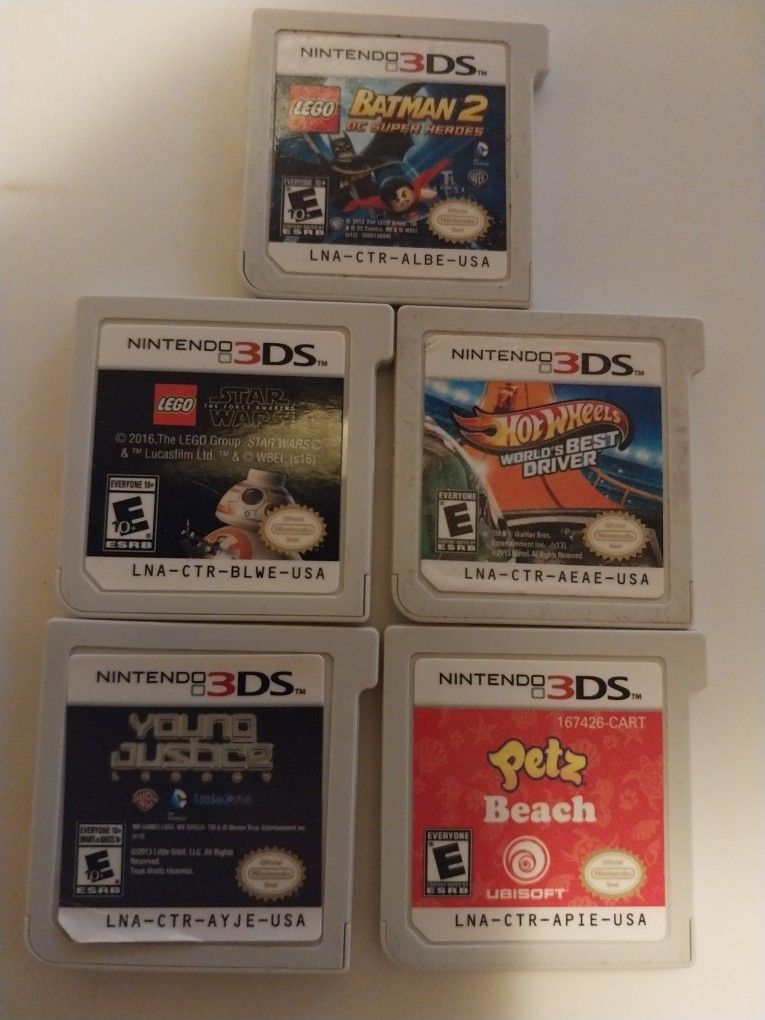 5 Different Nintendo 3DS Games $15 Each