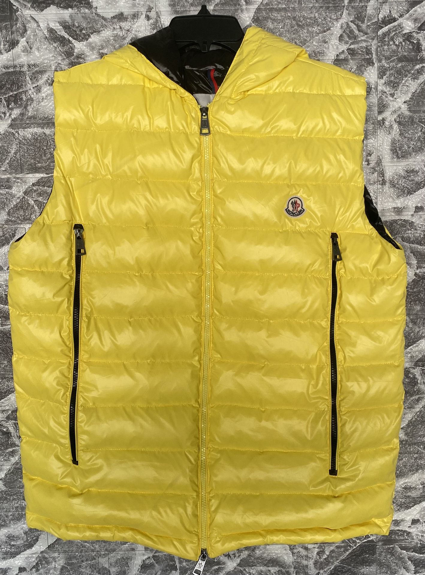 Yellow Moncler Vest With Hood / Size -L