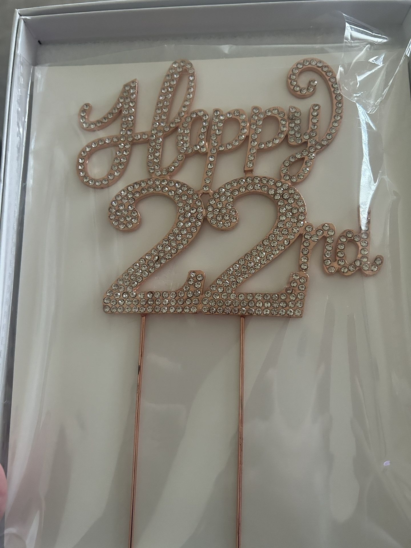 Happy Birthday “22” Cake Topper